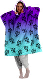 LIMITED EDITION DOT WORK WOLF GRADIENT HOODED BLANKET