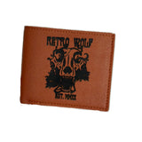 KARMA COMES IN ALL FORMS ENGRAVED BROWN WALLET