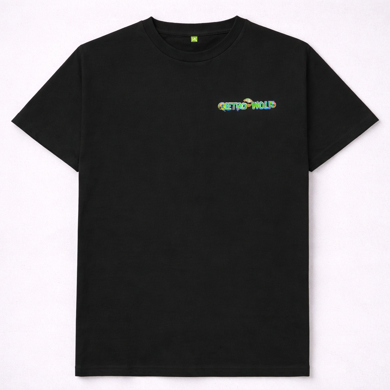SPOOKY RETRO WOLF POCKET PRINT TEE