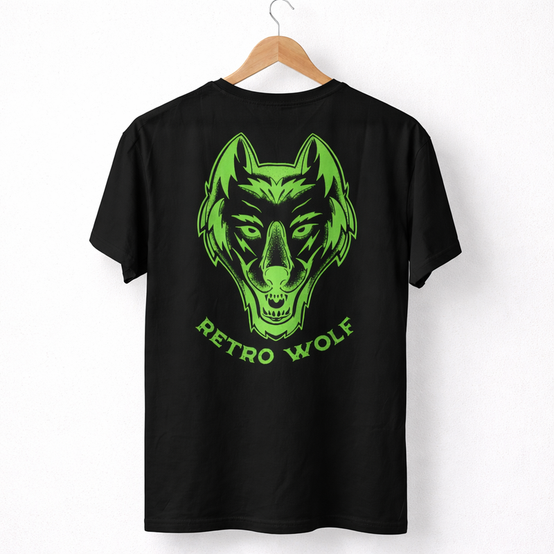 NEON GREEN DOT WORK WOLF TEE