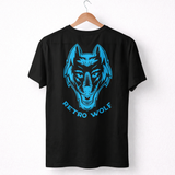 NEON BLUE DOT WORK WOLF TEE