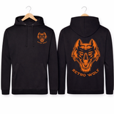 NEON ORANGE DOT WORK WOLF HOODIE