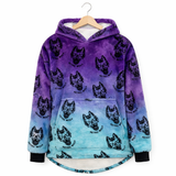 LIMITED EDITION DOT WORK WOLF GRADIENT HOODED BLANKET