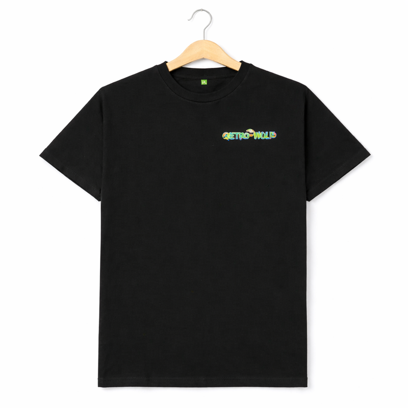 SPOOKY RETRO WOLF POCKET PRINT TEE