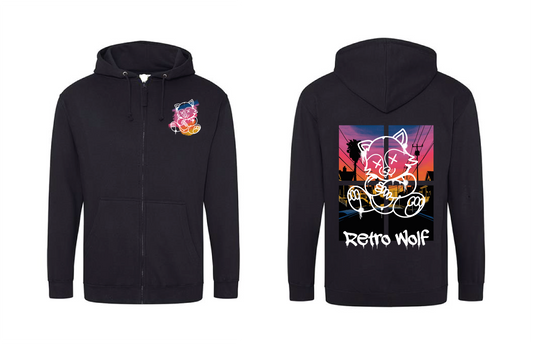 SCENERY VIBES WOLF ZIP HOODIE