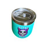 WOLF SKULL FLAMES INSULATED TURQUOISE CUP
