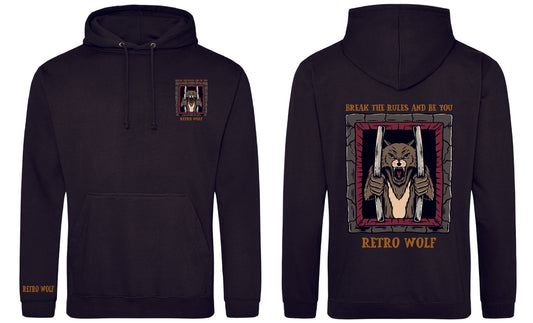 BREAK OUT RETRO WOLF HOODIE