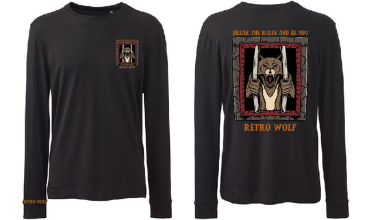 BREAK OUT RETRO WOLF LONG SLEEVE TEE