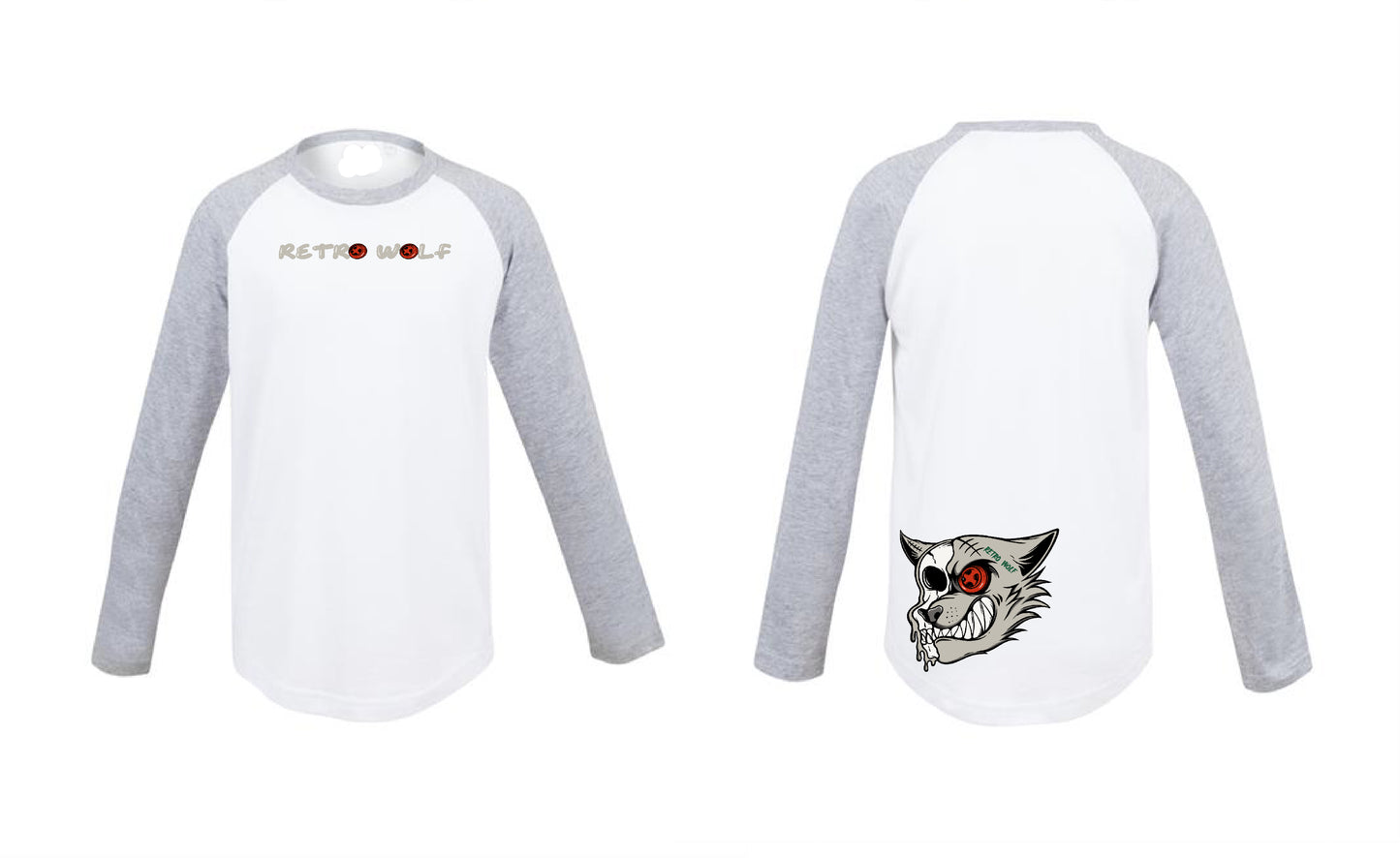 EVIL WOLF GREY LONG SLEEVE TEE