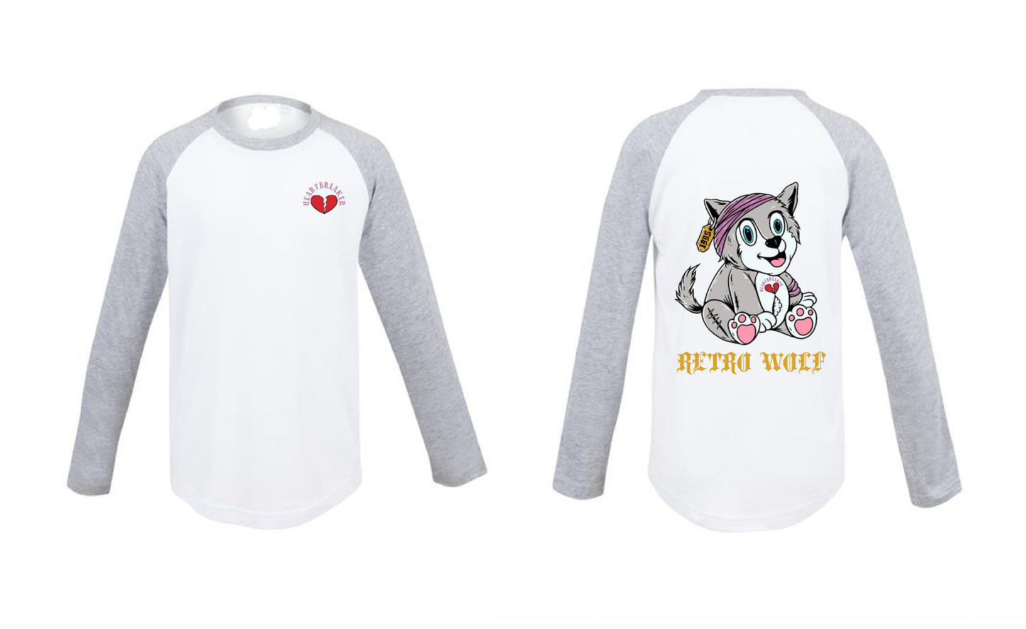 HEARTBREAKER WOLF GREY LONG SLEEVE TEE