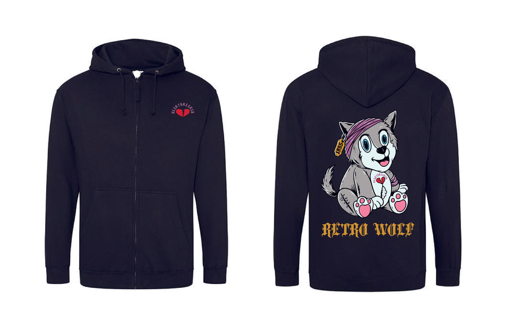 Wolf on sale zipper hoodie