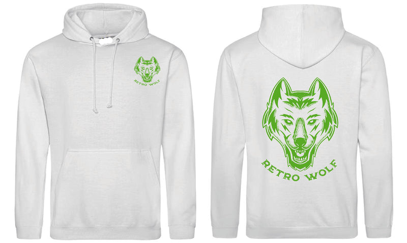NEON GREEN DOT WORK WOLF HOODIE