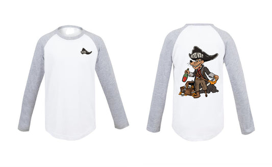 PIRATE WOLF GREY LONG SLEEVE TEE