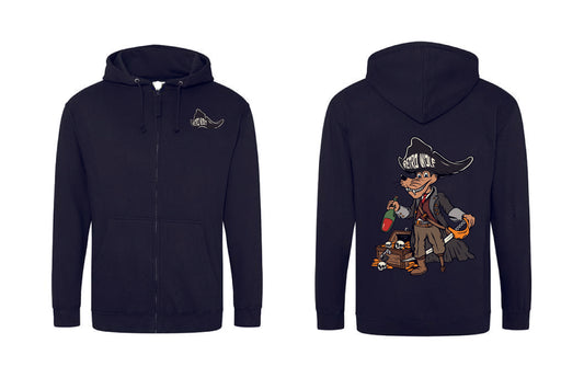 PIRATE WOLF ZIP HOODIE