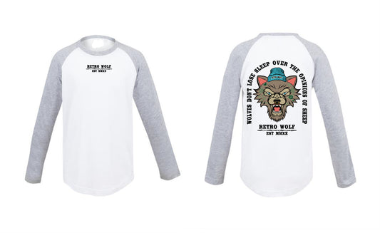 TATTOOED WOLF GREY LONG SLEEVE TEE