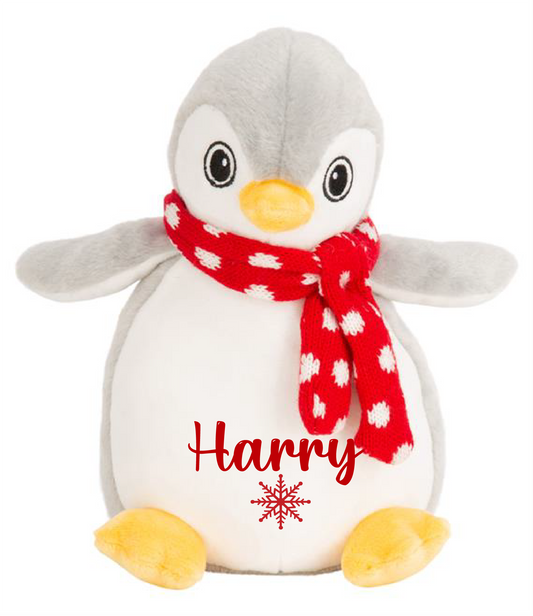 PERSONALISED NAME PENGUIN SOFT TEDDY