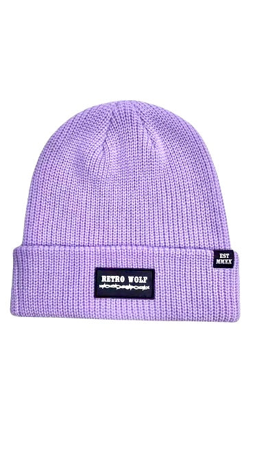 LILAC RETRO WOLF BEANIE