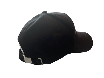 BLACK RETRO WOLF CAP