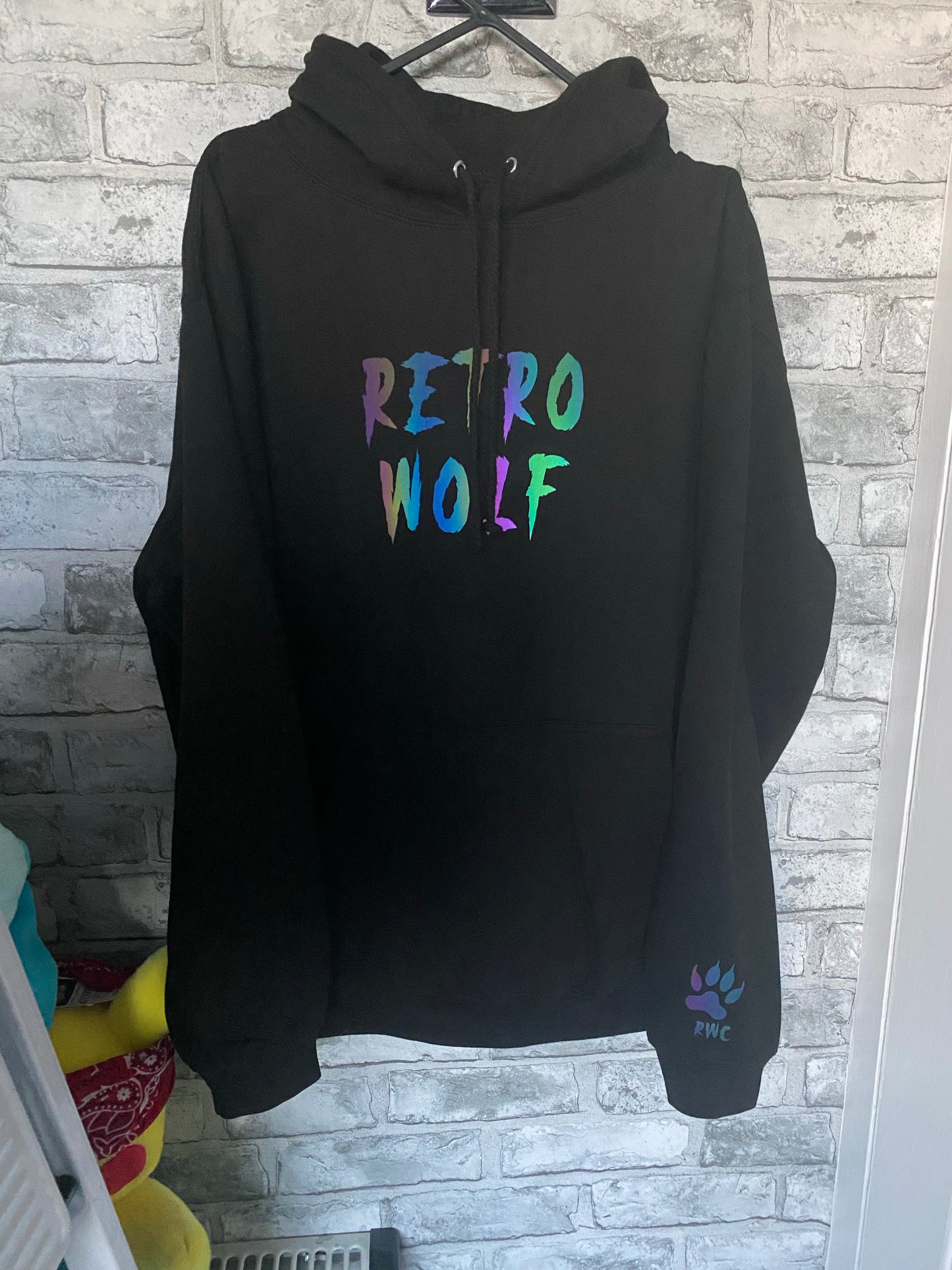 REFLECTIVE RETRO WOLF HOODIE