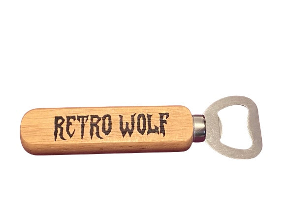 RETRO WOLF ENGRAVED BOTTLE OPENER