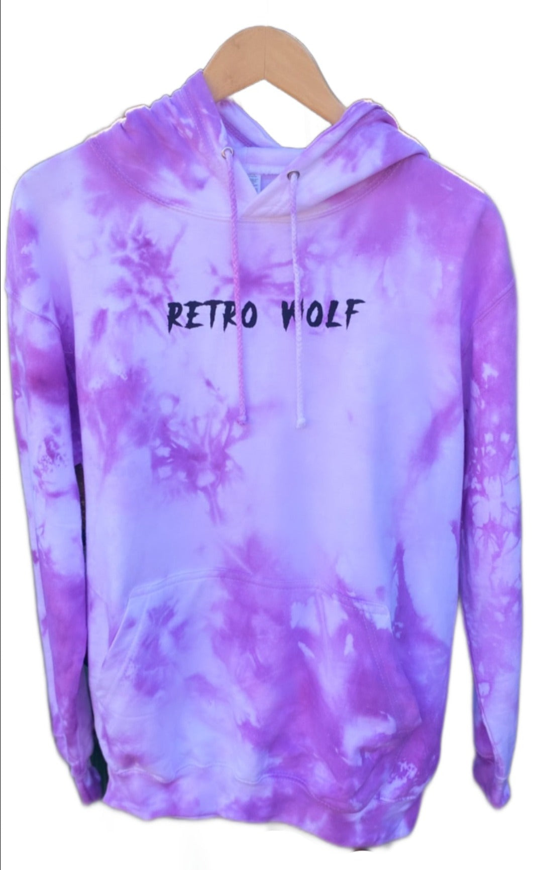 CUSTOM TIE DYE RETRO WOLF HOODIE