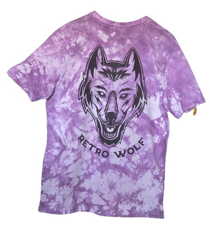 CUSTOM TIE DYE DOT WORK WOLF TEE