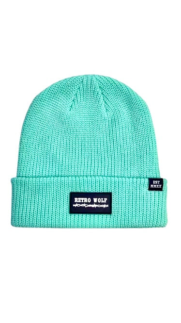 MINT RETRO WOLF BEANIE