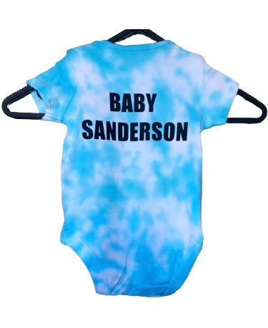 PERSONALISED NAME CUSTOM TIE DYE BABY SUIT