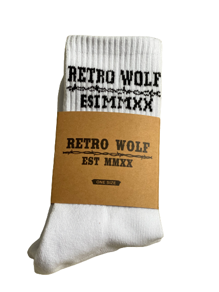 RETRO WOLF PRINT SOCKS