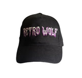 BLACK RETRO WOLF CAP