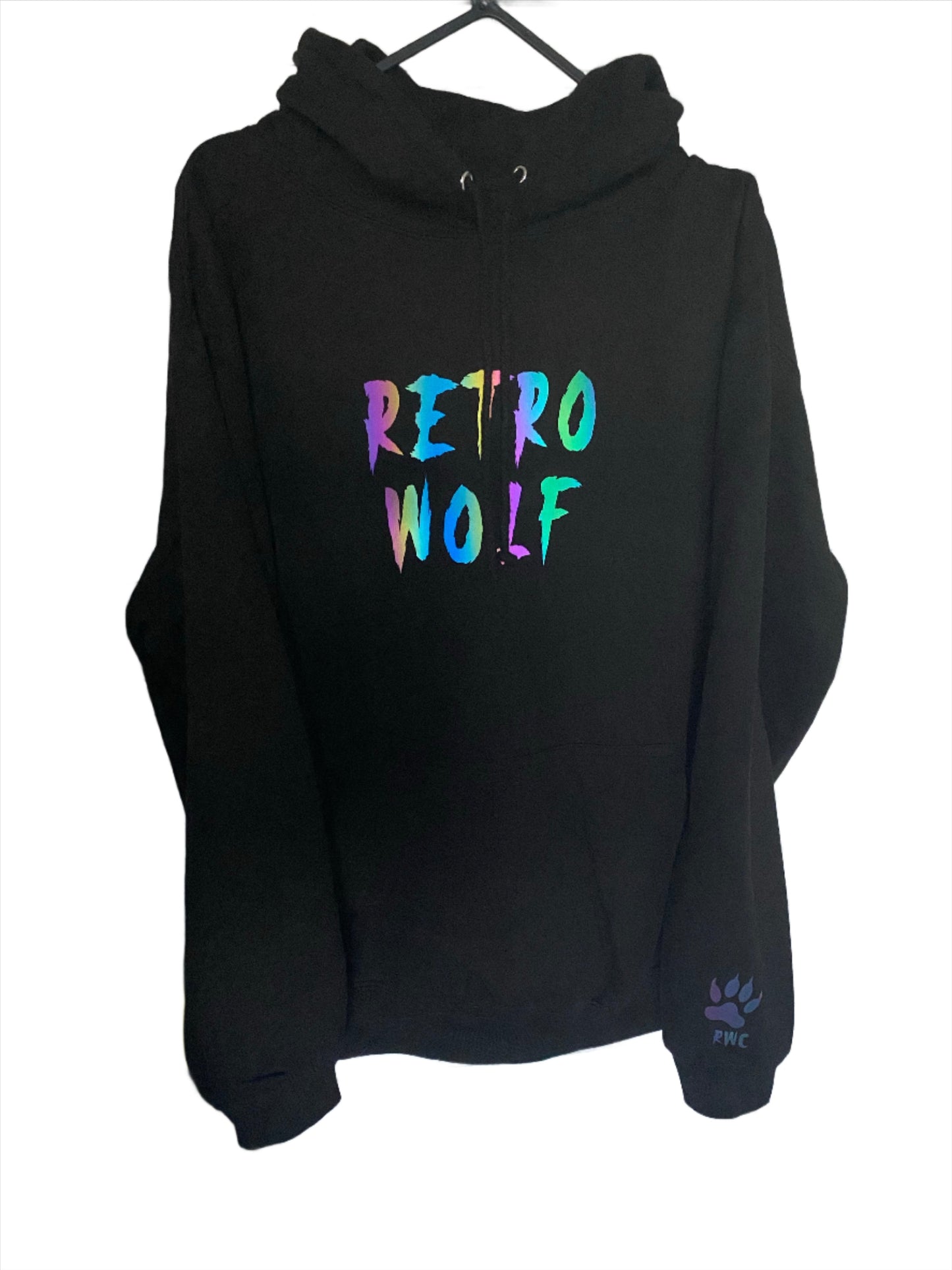 REFLECTIVE RETRO WOLF HOODIE