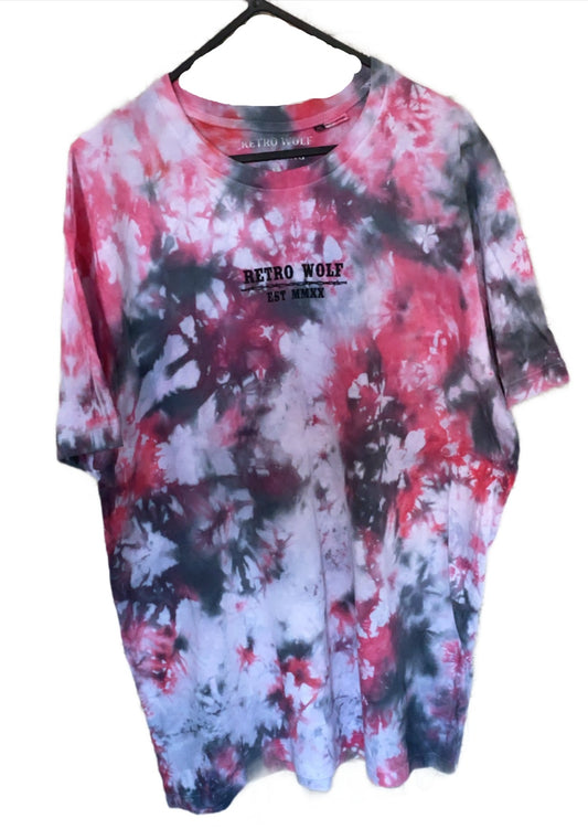 CUSTOM TIE DYE RETRO WOLF T-SHIRT 2