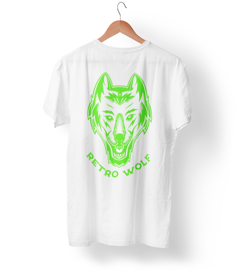 NEON GREEN DOT WORK WOLF TEE
