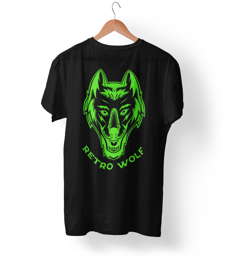 NEON GREEN DOT WORK WOLF TEE