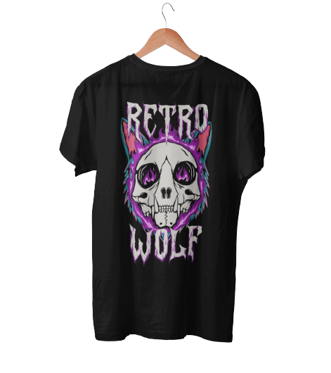 WOLF SKULL FLAMES T-SHIRT